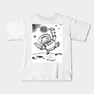 Space Ape Serves Tennis Ball Kids T-Shirt